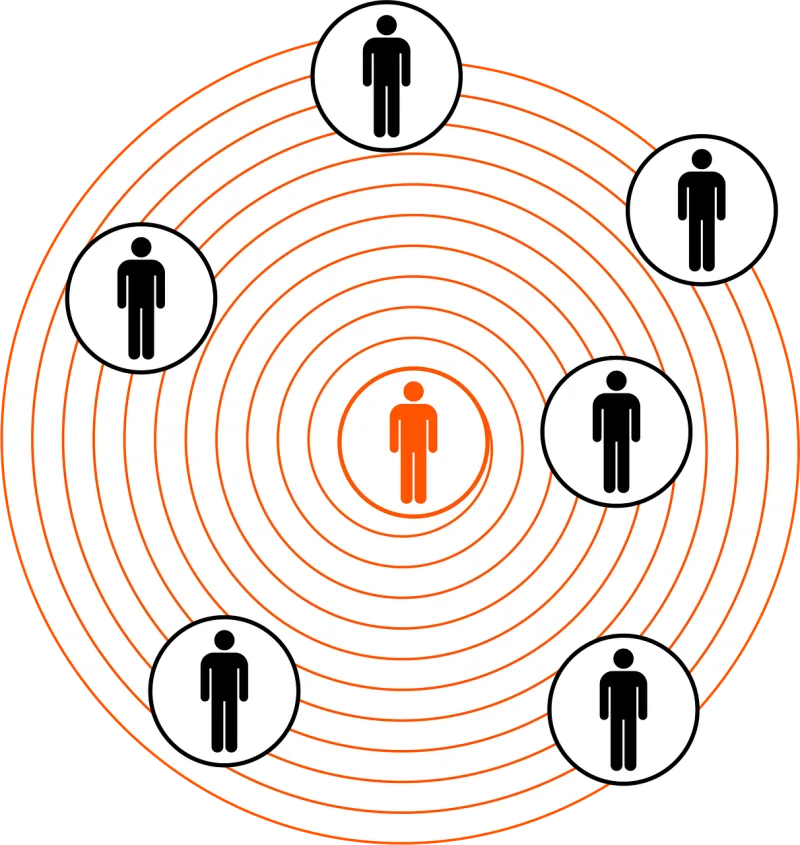 Concentrical Connected Network Stickdatei – Natur