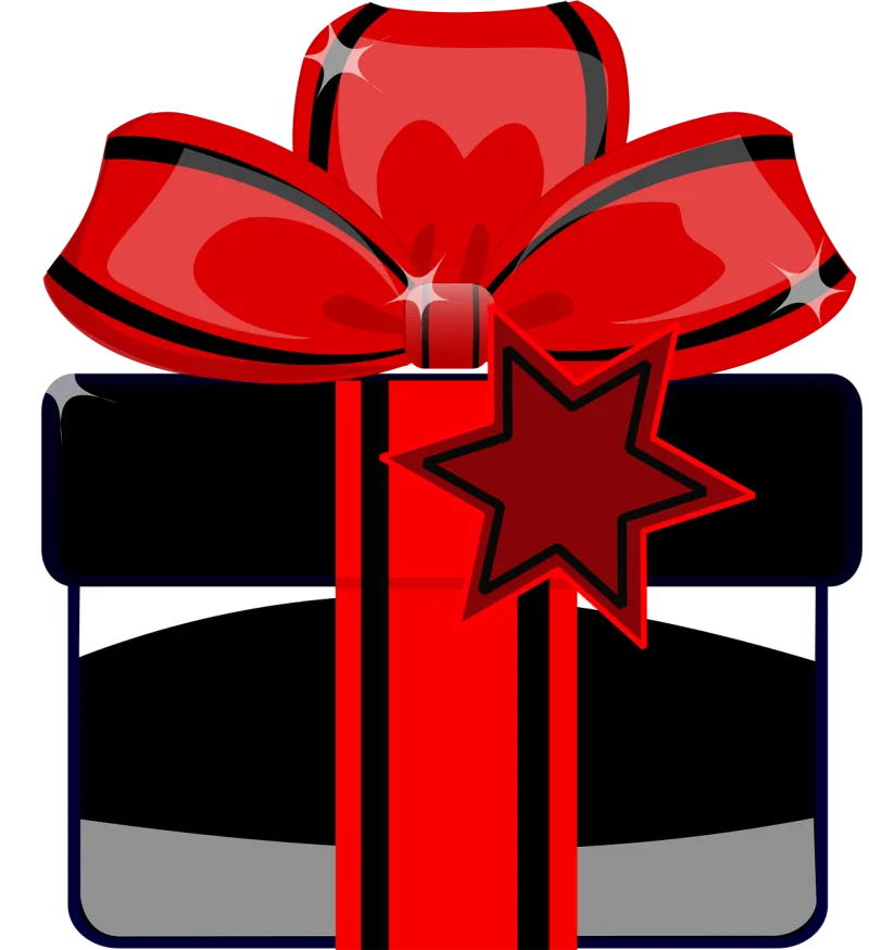 Present Happy birthday Black Stickdatei – Weihnachten