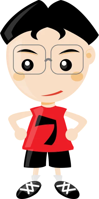 Nerd Spectacles Boy Stickdatei