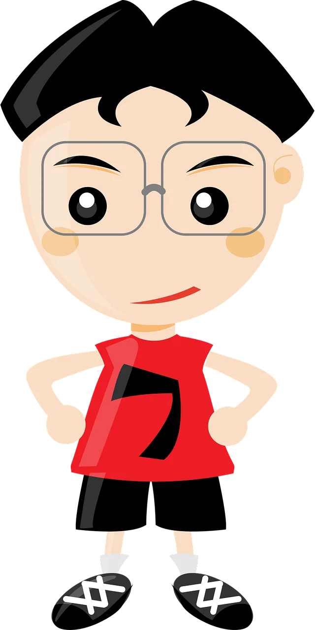 Nerd Spectacles Boy Stickdatei – Sport