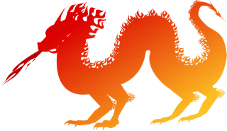 Dragon Chinese Fire-breathing Stickdatei