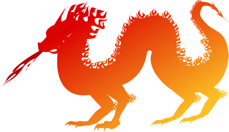 Dragon Chinese Fire-breathing Stickdatei – Kinder