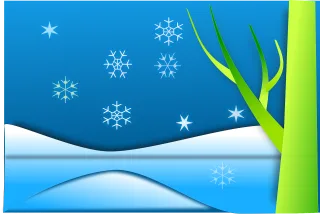 Snowflakes Ice Landscape Stickdatei