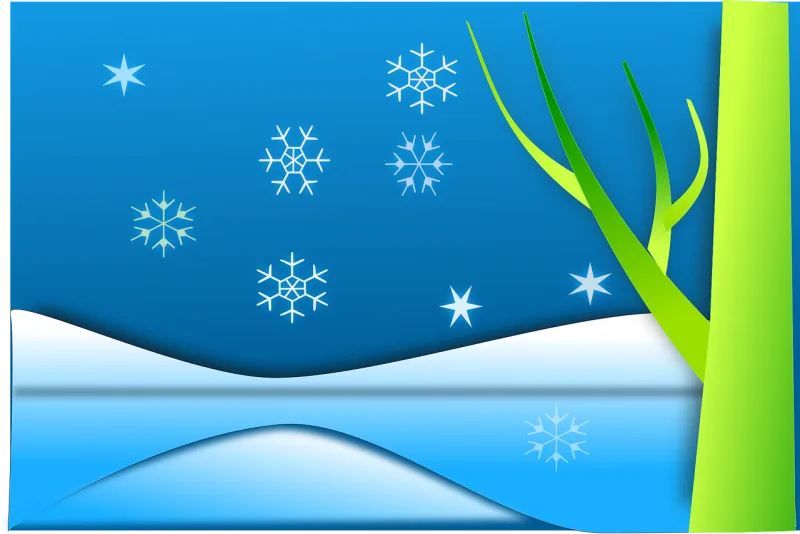 Snowflakes Ice Landscape Stickdatei – Natur