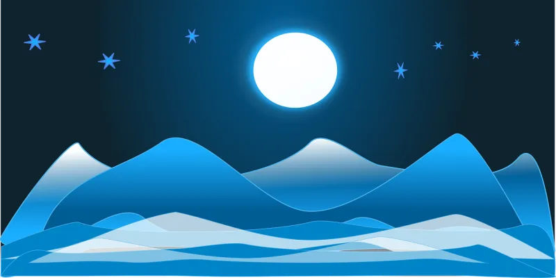 Arctic Nightsky Full moon Stickdatei – Natur