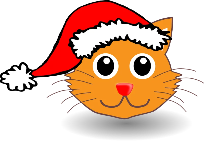 Cat Happy Animal Stickdatei – Weihnachten