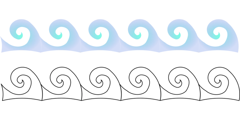 Waves Surf Beach Stickdatei – Sport