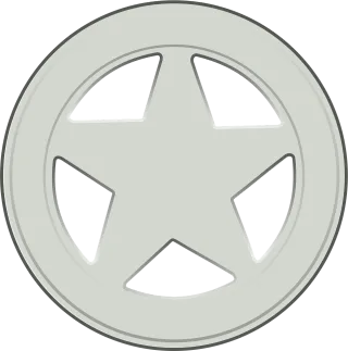 Sheriff Badge Star Stickdatei