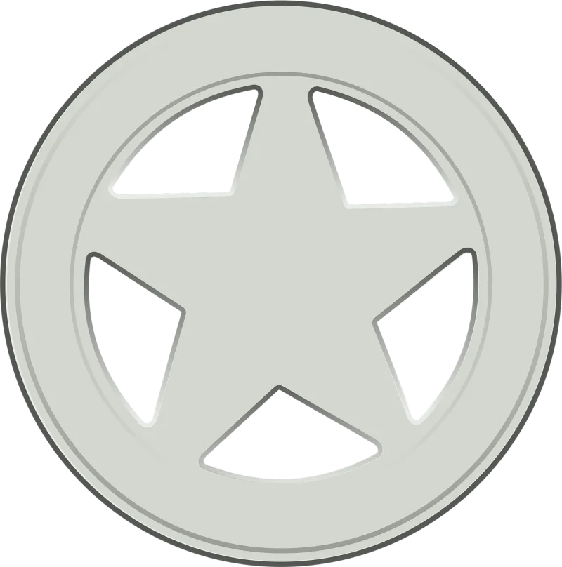 Sheriff Badge Star Stickdatei – Natur
