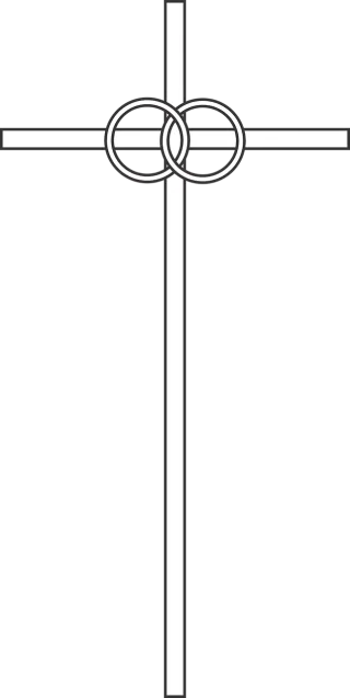 Cross Wedding Wedding rings Stickdatei