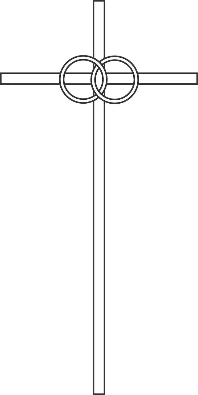 Cross Wedding Wedding rings Stickdatei – Herzen & Liebe