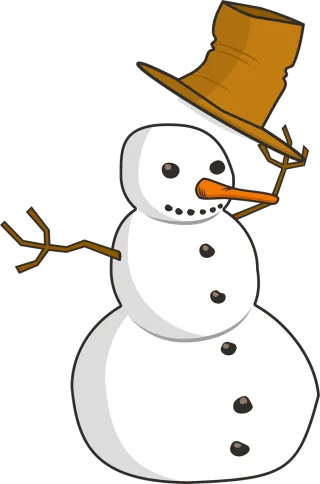 Snowman Friendly Greeting Stickdatei