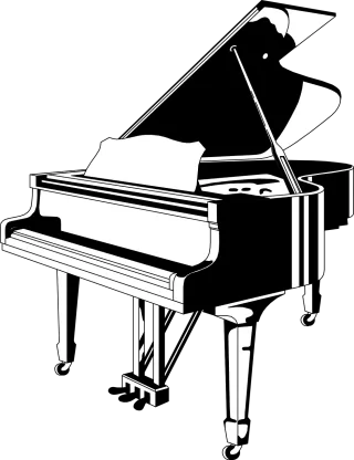 Grand piano Piano Music Stickdatei
