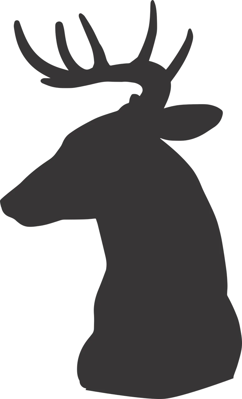 Deer Deer silhouette Silhouette Stickdatei – Tiere