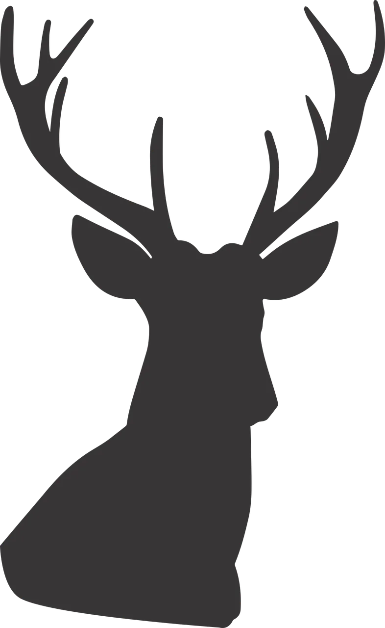 Deer Deer silhouette Silhouette Stickdatei – Tiere