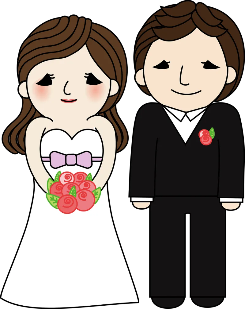 Marriage Groom Priest Stickdatei – Herzen & Liebe
