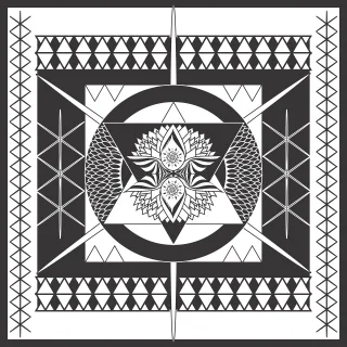 Mandala Nature Digital artwork Stickdatei – Weihnachten