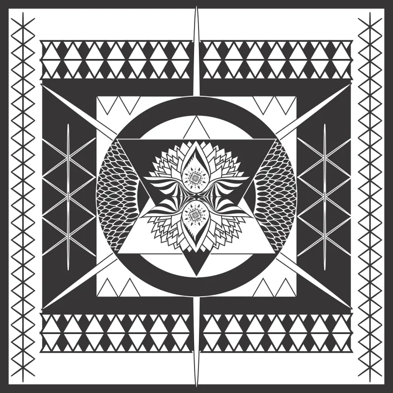 Mandala Nature Digital artwork Stickdatei – Weihnachten