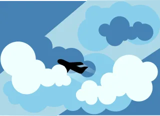 Airplane Nature Flying Stickdatei
