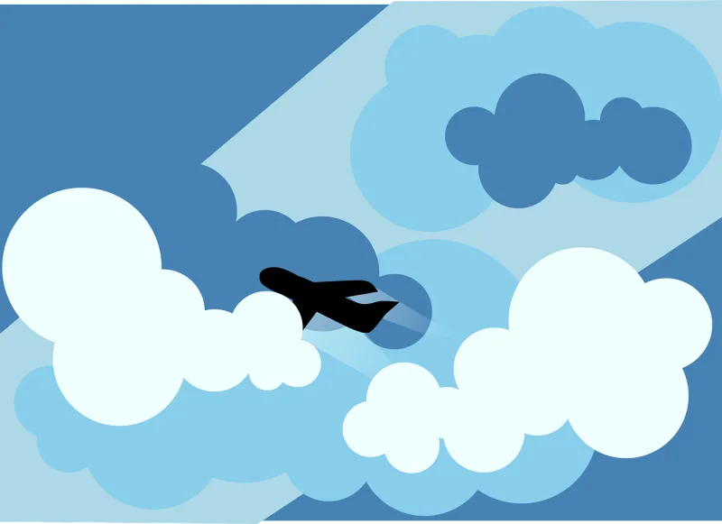 Airplane Nature Flying Stickdatei – Kinder