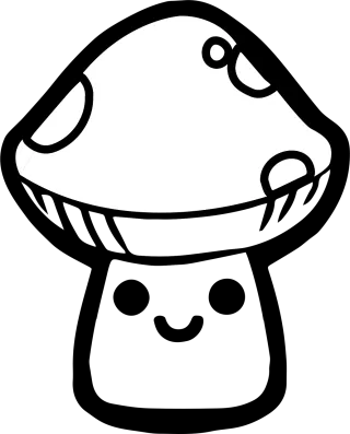 Mushroom Fungus Chibi Stickdatei