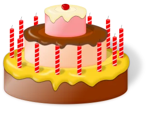 Birthday cake Cake Candles Stickdatei
