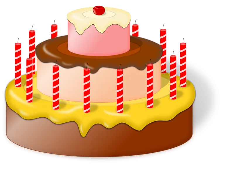 Birthday cake Cake Candles Stickdatei – Essen & Trinken