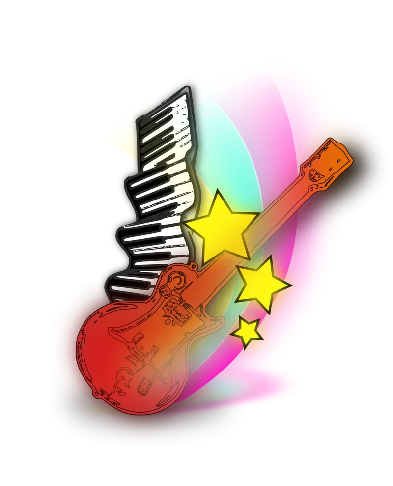 Guitar Keyboard Music Stickdatei – Musik