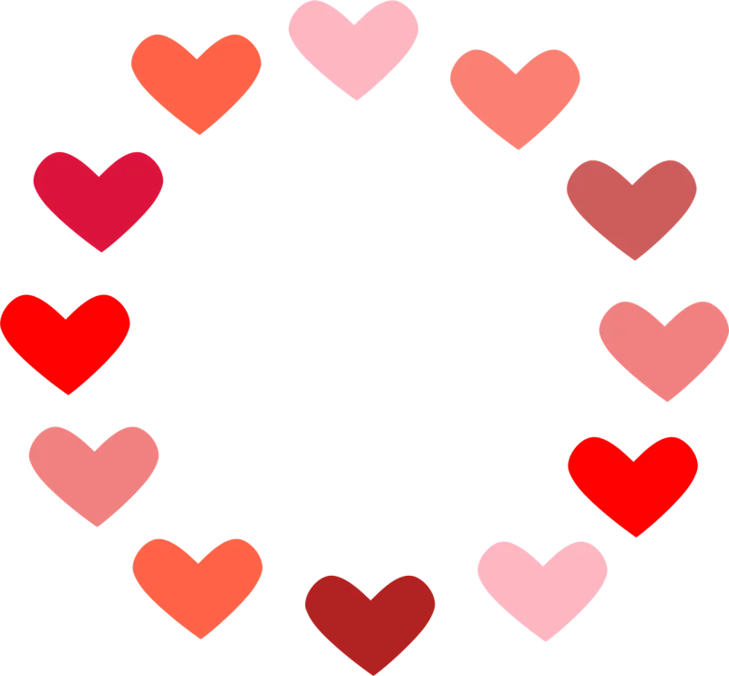 Heart Circle Love Stickdatei – Herzen & Liebe