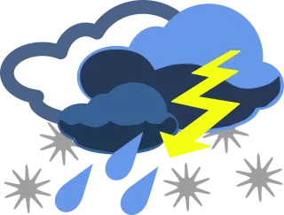 Sleet Thunderstorm Hail Stickdatei