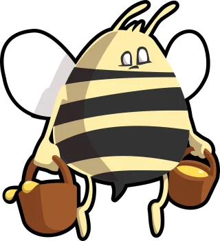 Honeybee Bumblebee Honeypot Stickdatei