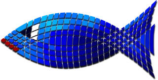 Mosaic Nature Blue Stickdatei – Tiere