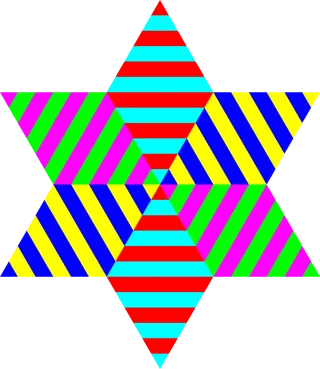 Diamond Hexagram Nature Stickdatei