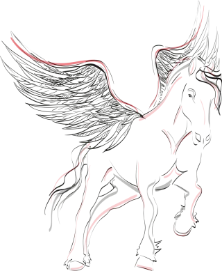 Pegasus Horse Wing Stickdatei