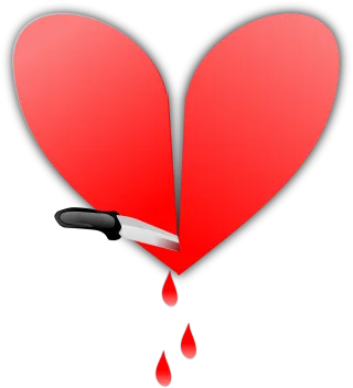 Broken heart Knife Heart Stickdatei
