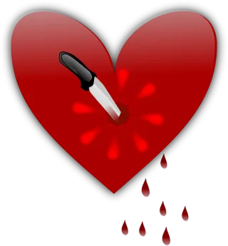 Stabbed Broken heart Knife Stickdatei