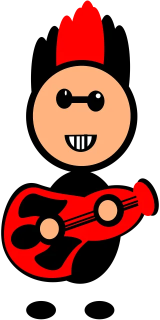 Rockstar Cartoon Lead guitarist Stickdatei – Musik