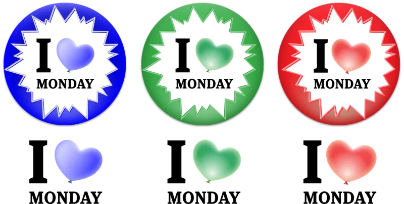 Monday Burst Love Stickdatei – Kinder