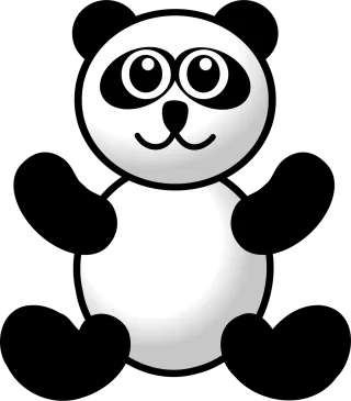 Panda Animal Bear Stickdatei