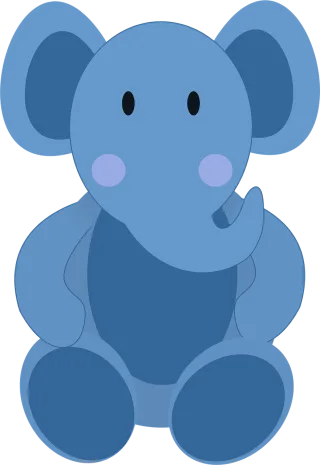 Elephant Animal Blue Stickdatei