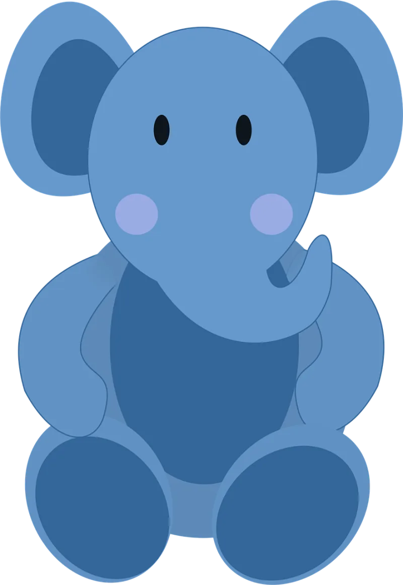 Elephant Animal Blue Stickdatei – Tiere