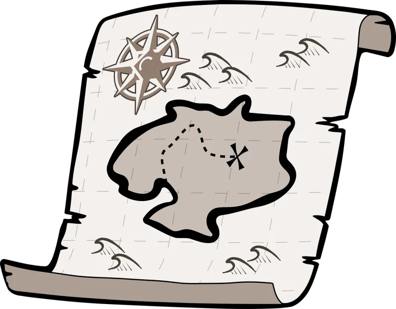 Treasure map Treasure hunt Pirate treasure Stickdatei – Kinder