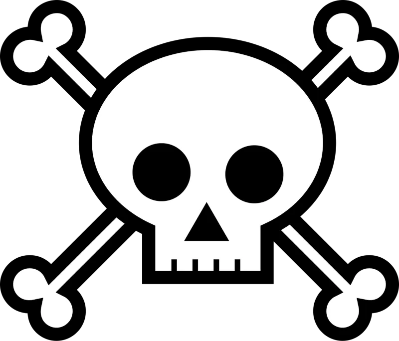 Death's head Bones Crossbones Stickdatei – Kinder