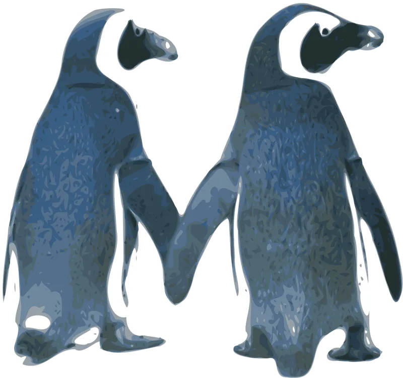 Penguins Love Birds Stickdatei – Herzen & Liebe