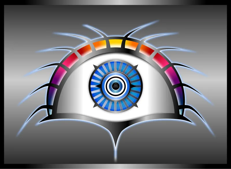 Android Robotic Eye Stickdatei – Kinder