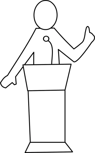 Public speaker Talker Education Stickdatei