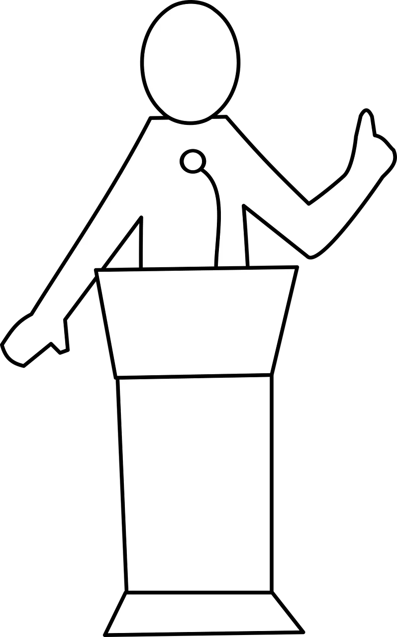 Public speaker Talker Education Stickdatei – Musik