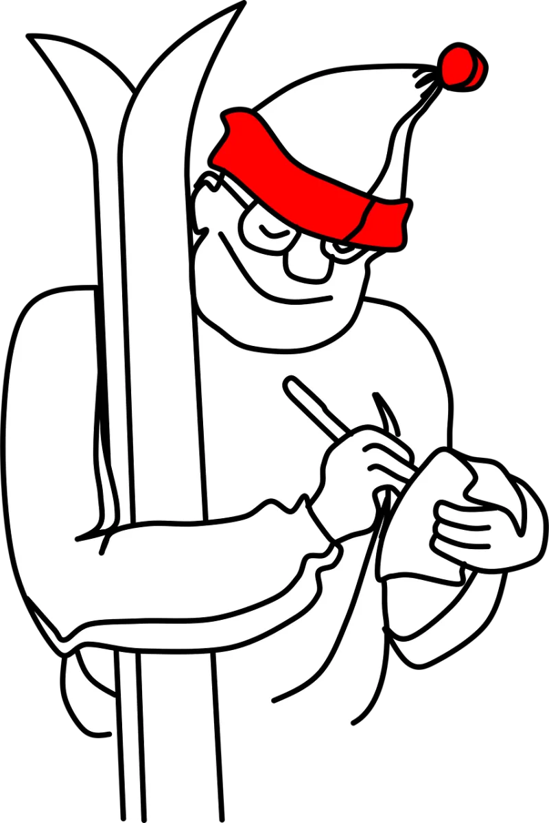 Skier Skiing Ski Stickdatei – Sport