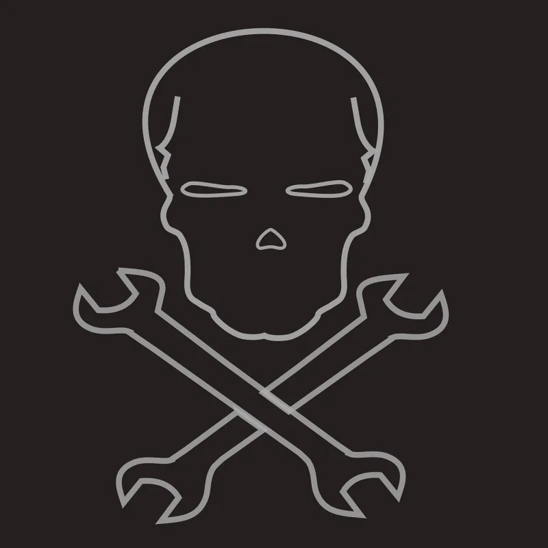 Skull and wrenches Racing Wrenches Stickdatei – Kinder