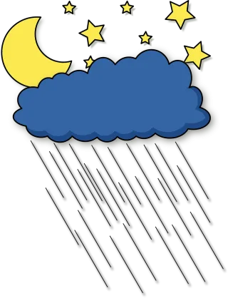 Rain Heavy rain Night sky Stickdatei